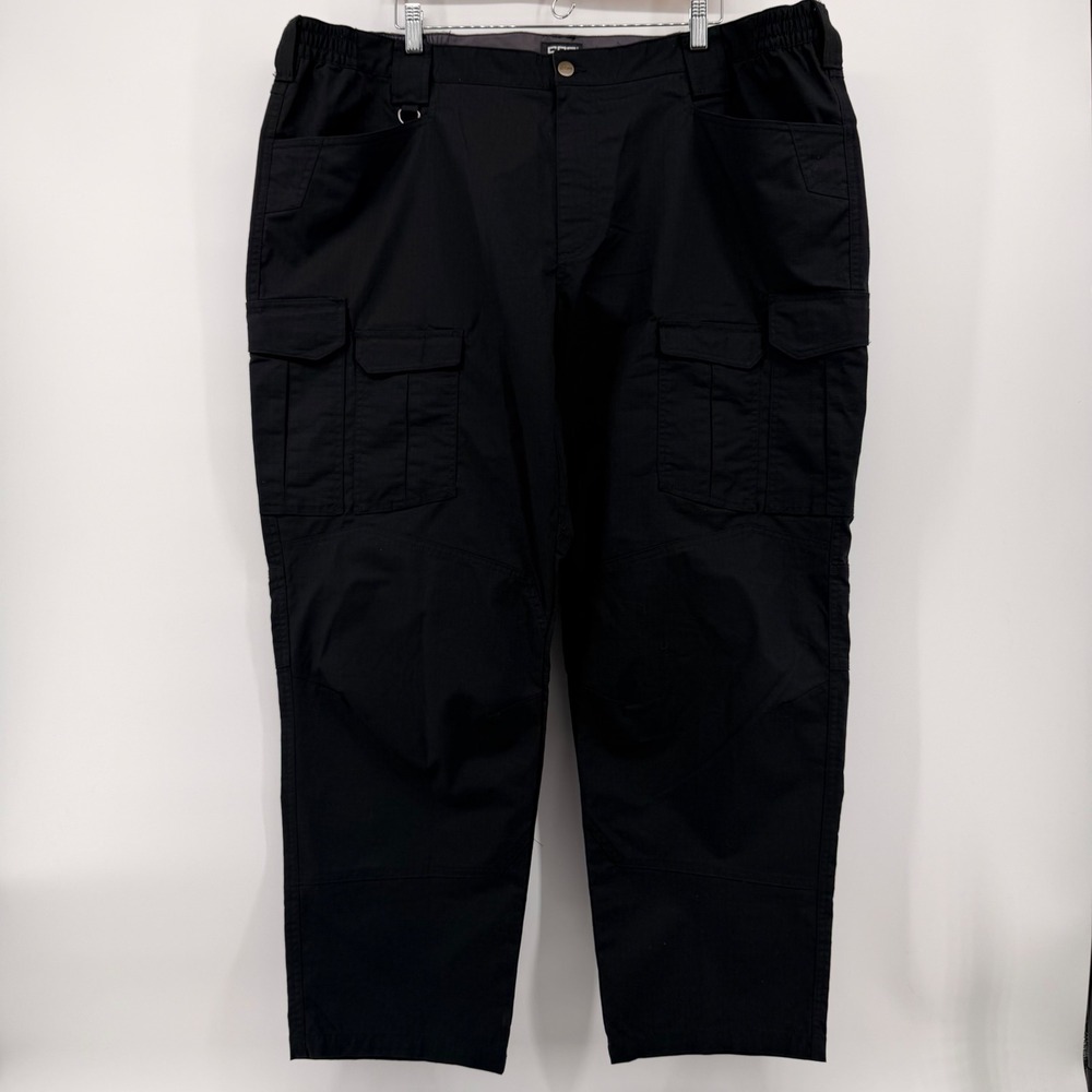 CQR Mens Tactical Cargo Pants Black Ripstop Work Hiking 46W x 30L